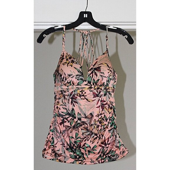 Athleta - Aqualuxe Paradise Print Strappy Molded Tankini - size Medium. - Picture 3 of 7